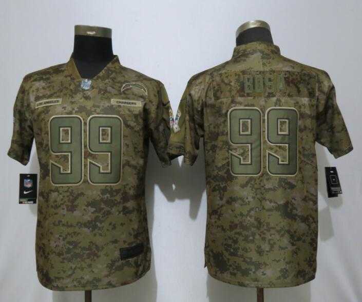 Women Nike Chargers 99 Joey Bosa Camo Salute To Service Limited Jersey